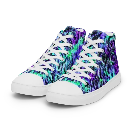 Liquid Afterglow on a Women's High Top Canvas Shoes