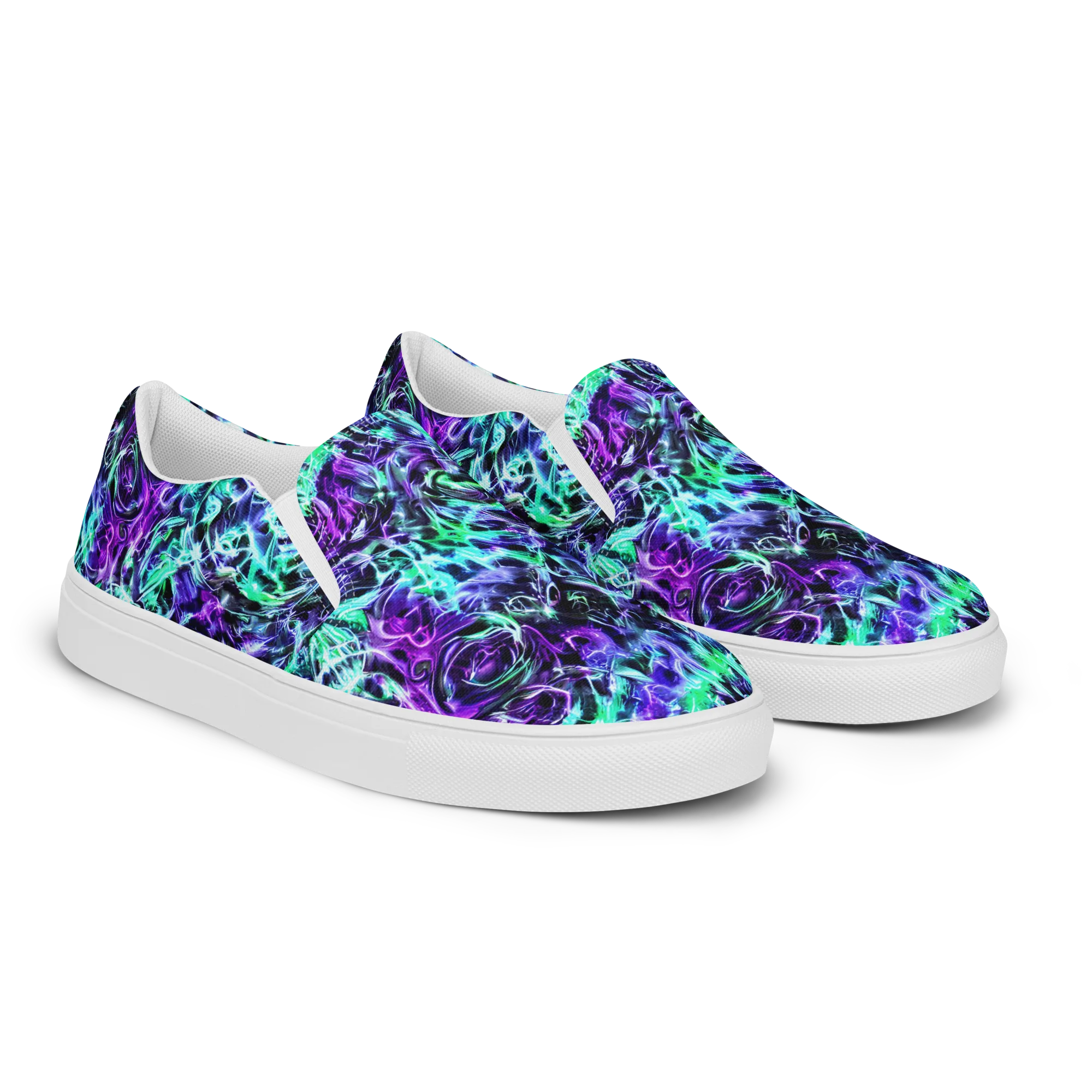Liquid Afterglow on Men's Slip-On Canvas Shoes — Right Front