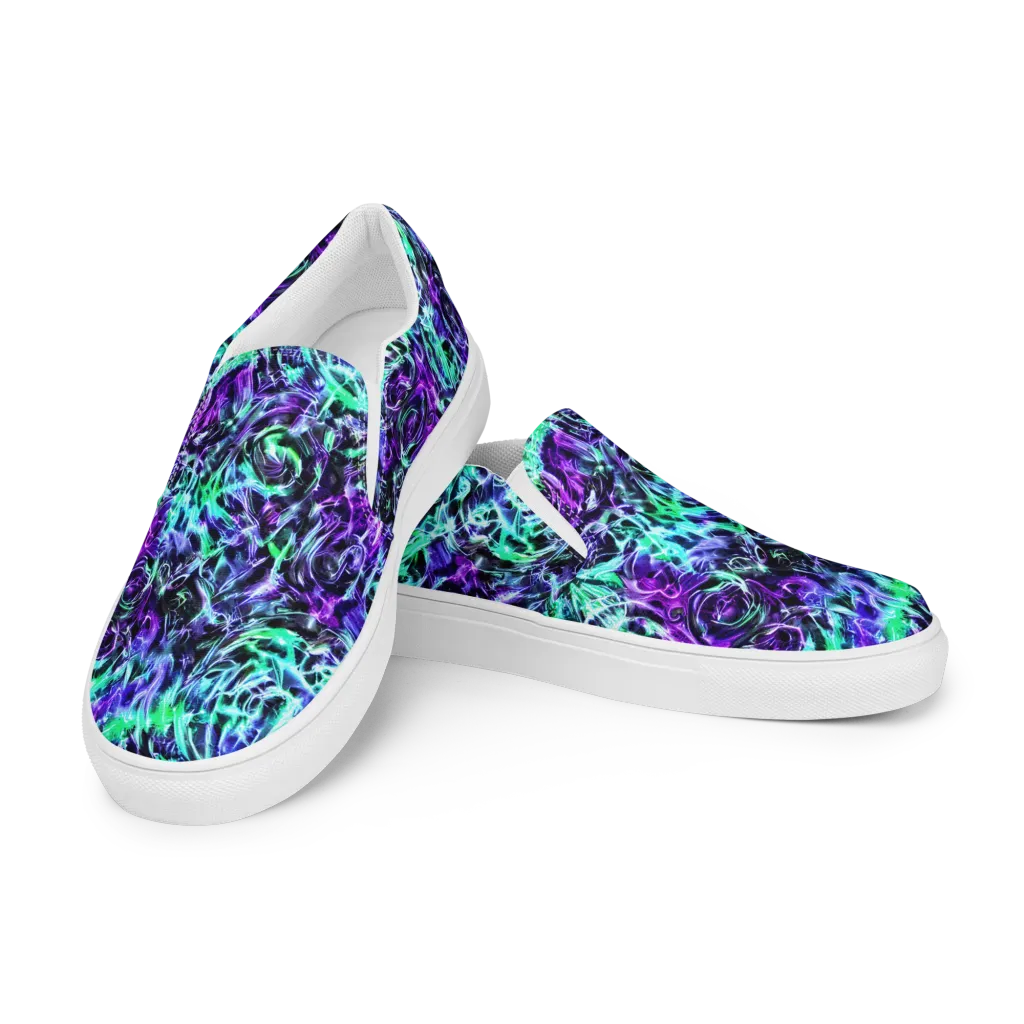 Liquid Afterglow on Men's Slip-On Canvas Shoes — Left Front