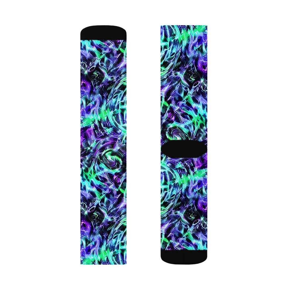 Liquid Afterglow on Socks — Right Sock