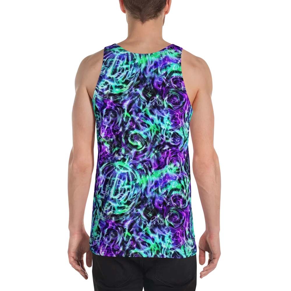 Liquid Afterglow on Men's Tank Top — Back