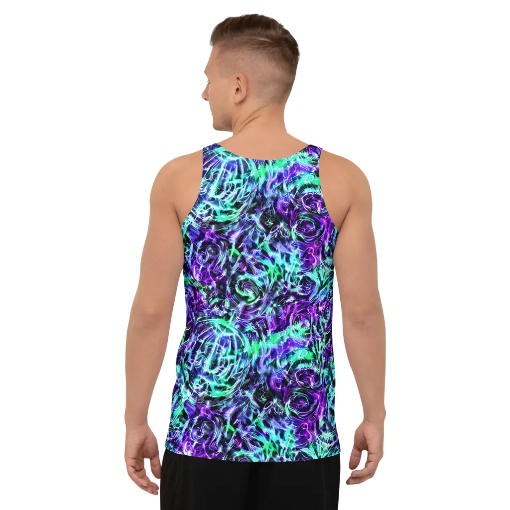 Liquid Afterglow on Men's Tank Top — Back