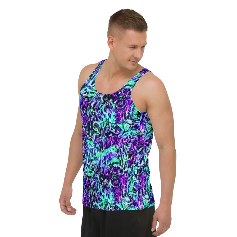 Liquid Afterglow on Men's Tank Top — Left Front