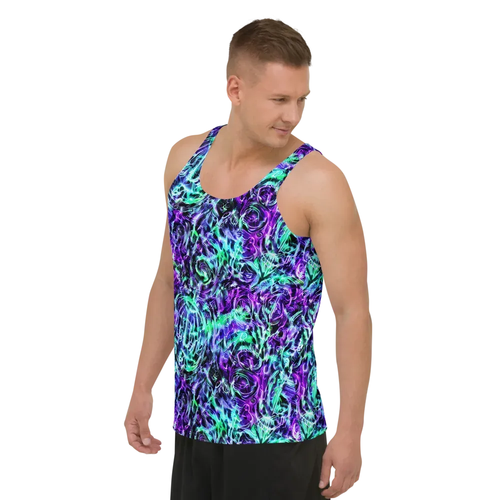 Liquid Afterglow on Men's Tank Top — Left Front