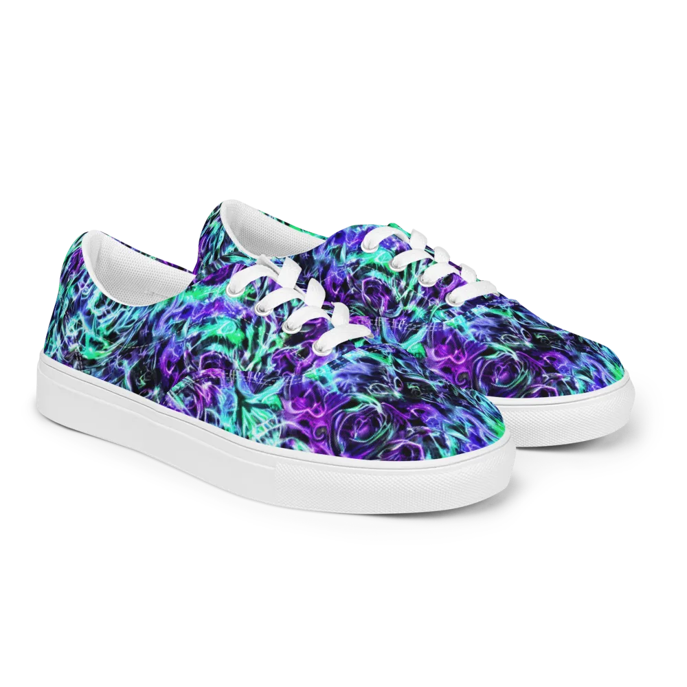 Liquid Afterglow on Men's Lace-Up Canvas Shoes — Right Front