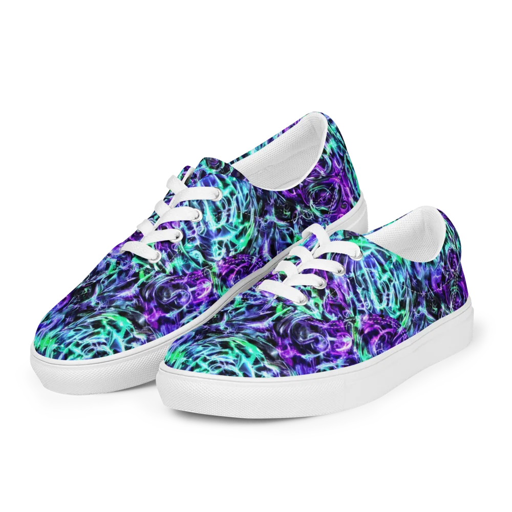 Liquid Afterglow on Men's Lace-Up Canvas Shoes — Left Front