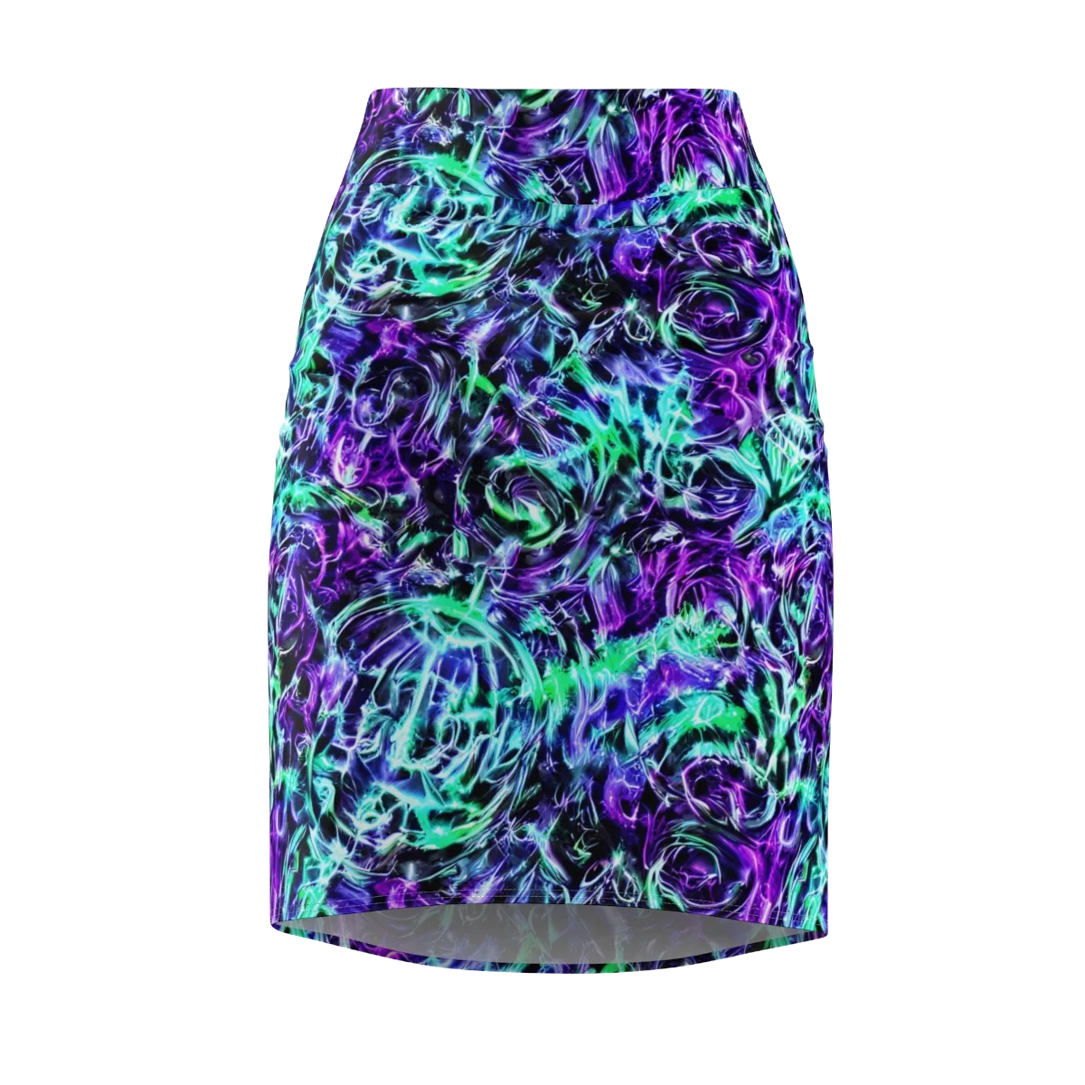 Liquid Afterglow on Pencil Skirt — Front