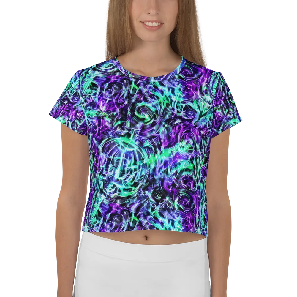 Liquid Afterglow on Crop Tee — Front