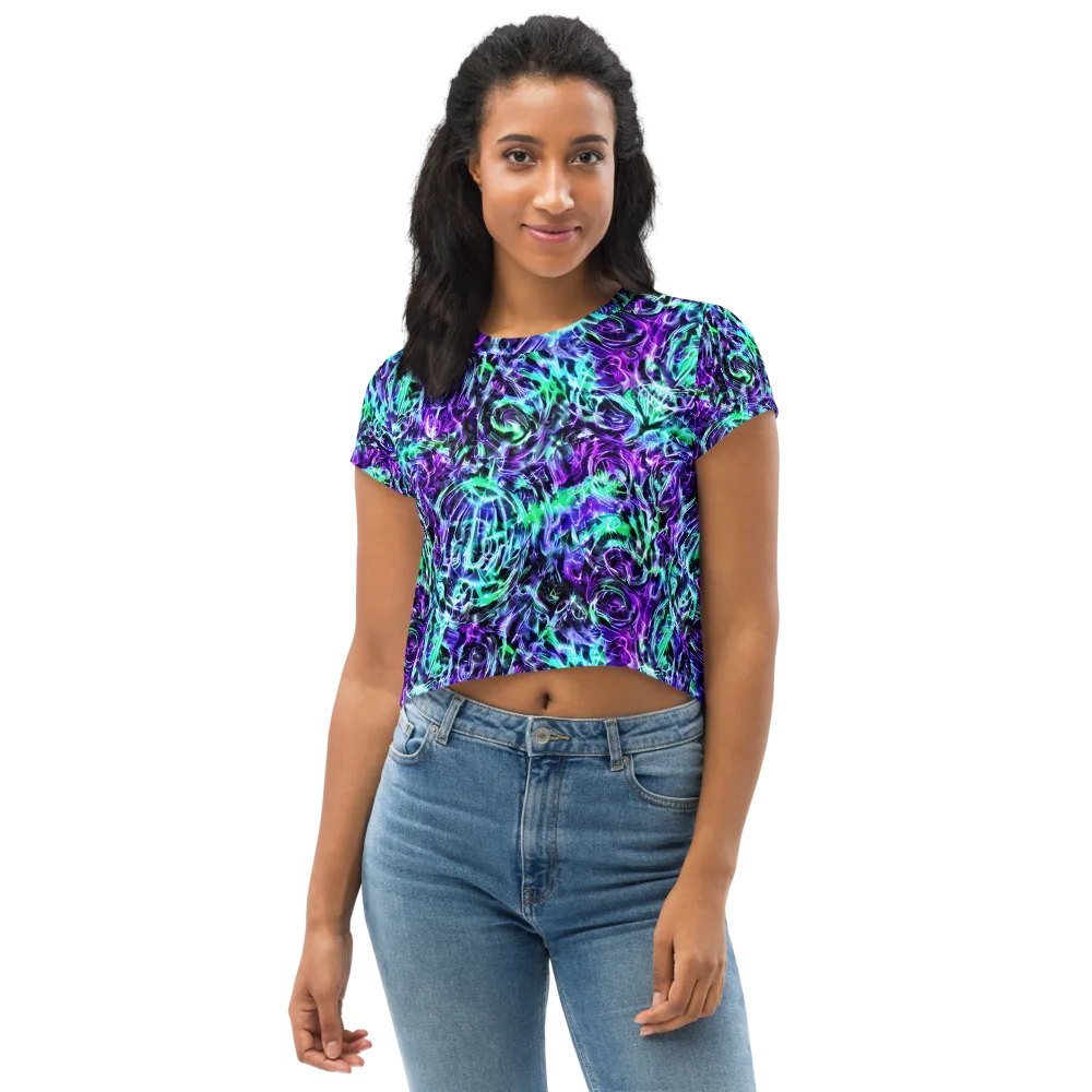 Liquid Afterglow on Crop Tee — Front