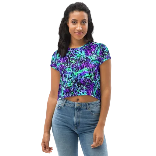 Liquid Afterglow on a Crop Tee