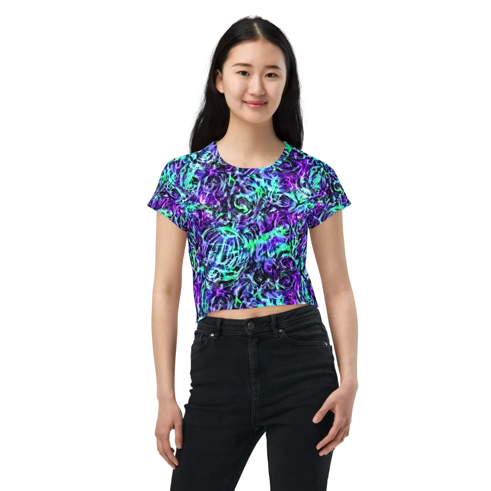 Liquid Afterglow on Crop Tee — Front