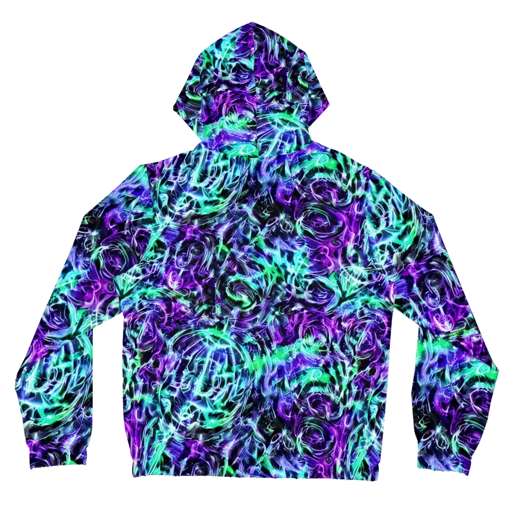 Liquid Afterglow on Women's Full-Zip Hoodie — Back