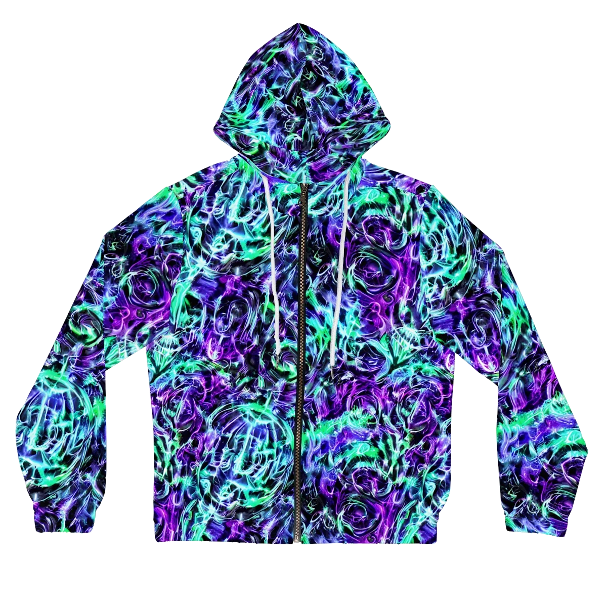 Liquid Afterglow on Women's Full-Zip Hoodie — Front