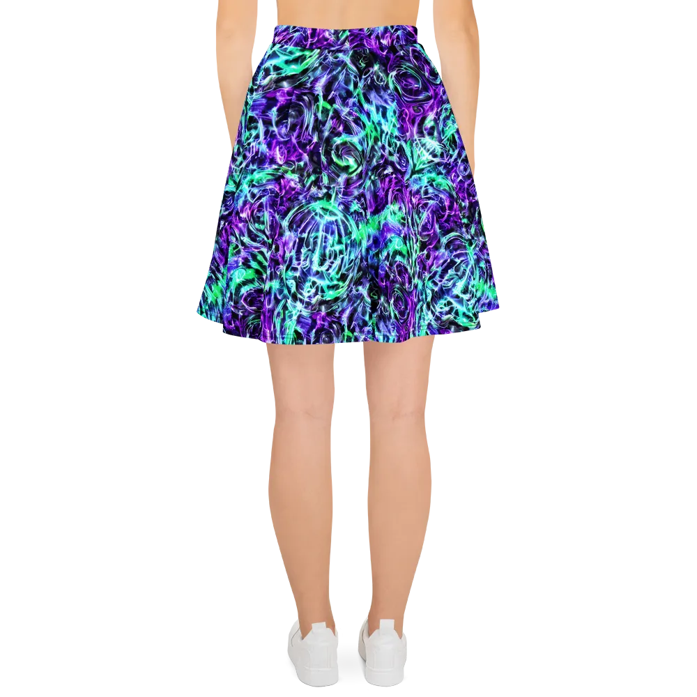 Liquid Afterglow on Skater Skirt — Back