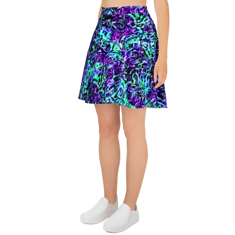 Liquid Afterglow on Skater Skirt — Left
