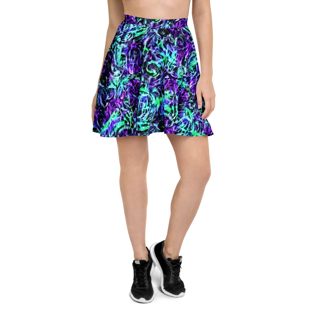 Liquid Afterglow on Skater Skirt — Front