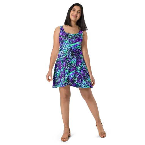 Liquid Afterglow on a Skater Dress