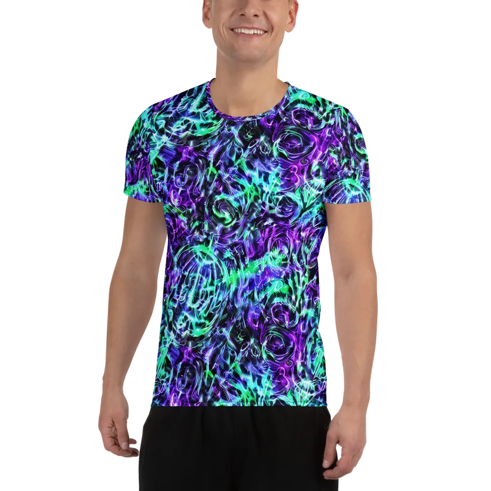 Liquid Afterglow on Men's Athletic T-Shirt — Front