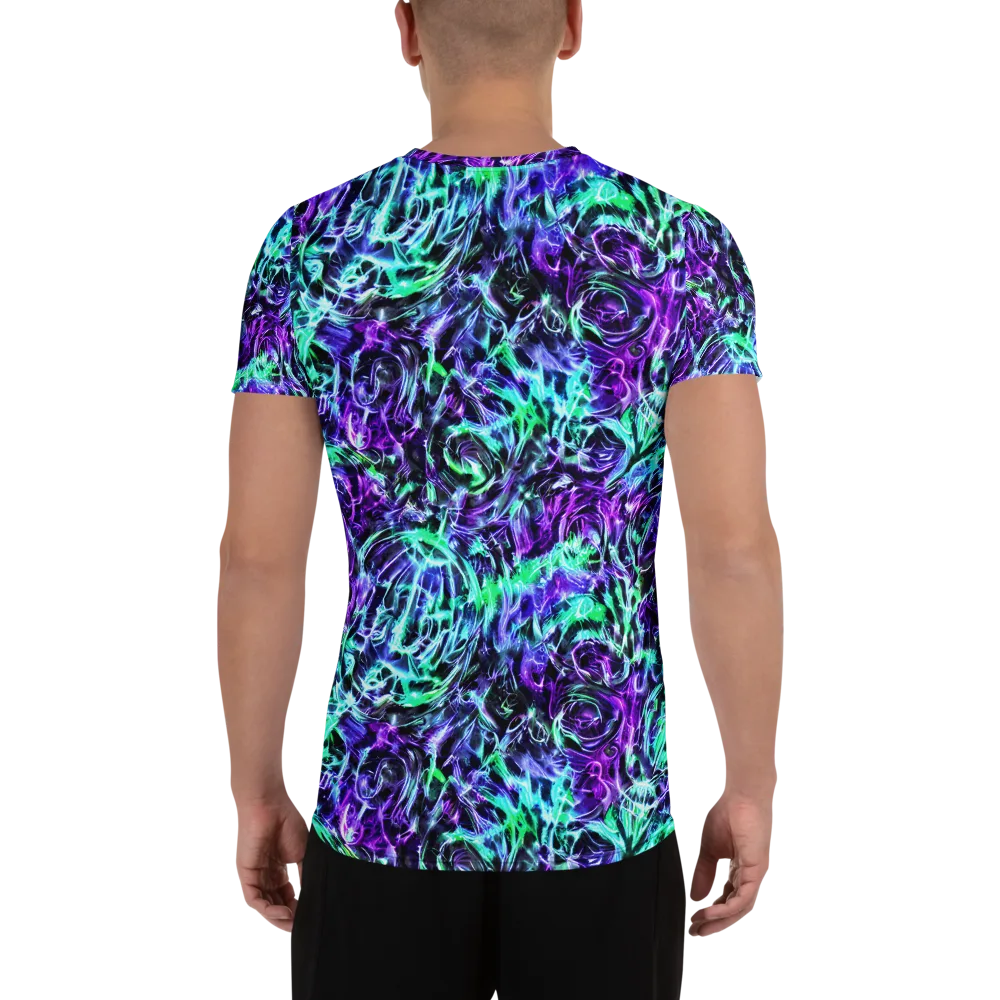 Liquid Afterglow on Men's Athletic T-Shirt — Back