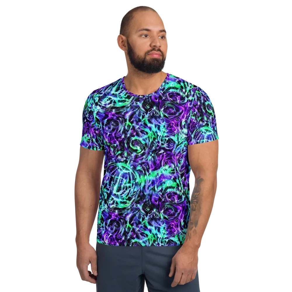 Liquid Afterglow on Men's Athletic T-Shirt — Front