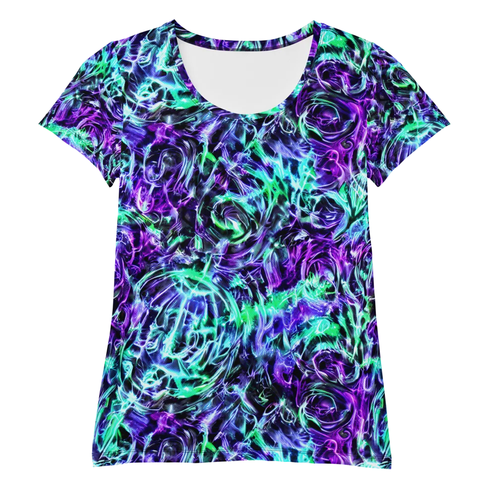 Liquid Afterglow on Women's Athletic T-Shirt — Front