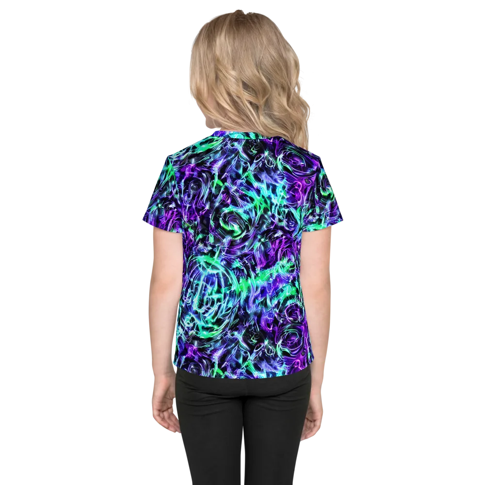 Liquid Afterglow on Kids Crew Neck T-Shirt — Back