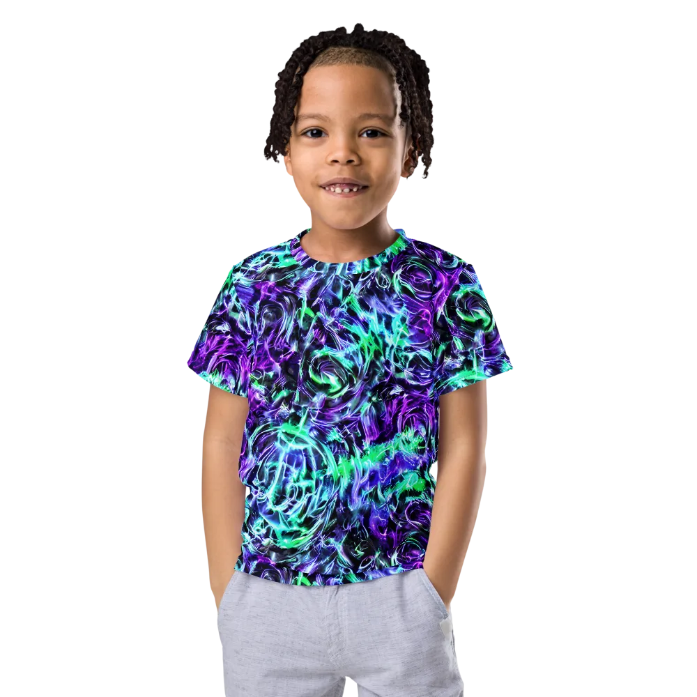 Liquid Afterglow on Kids Crew Neck T-Shirt — Front