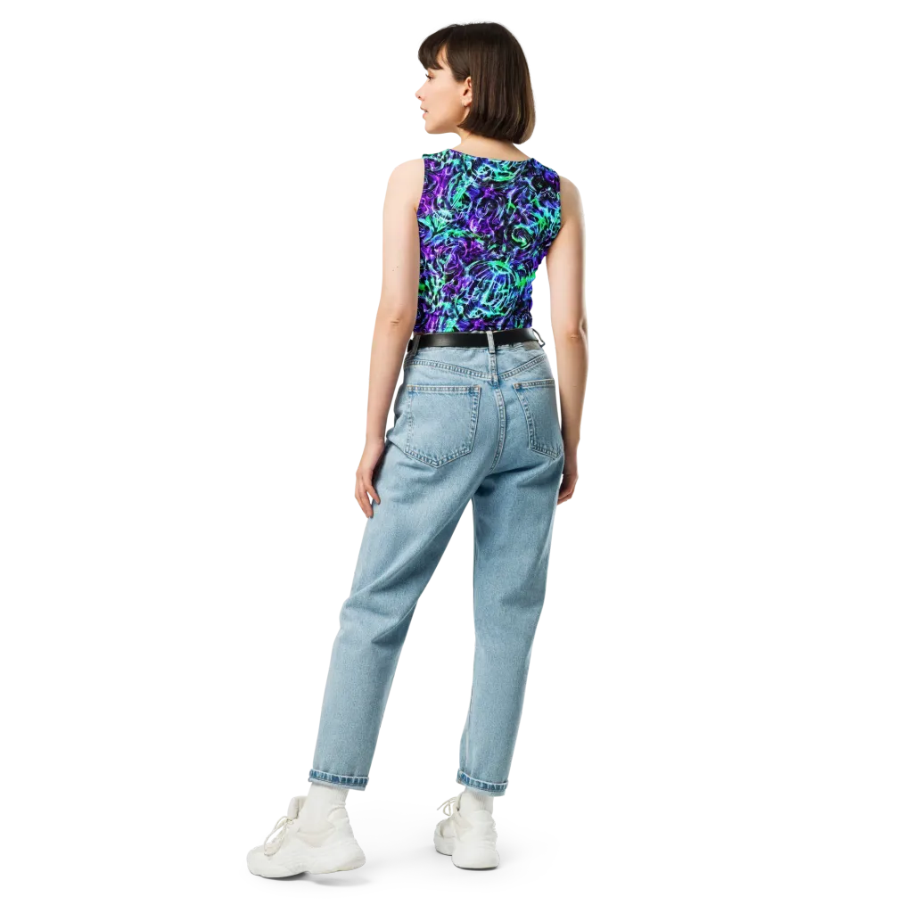 Liquid Afterglow on Crop Top — Back