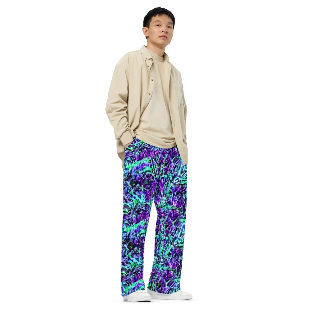 Liquid Afterglow on Wide-Leg Pants — Right Front
