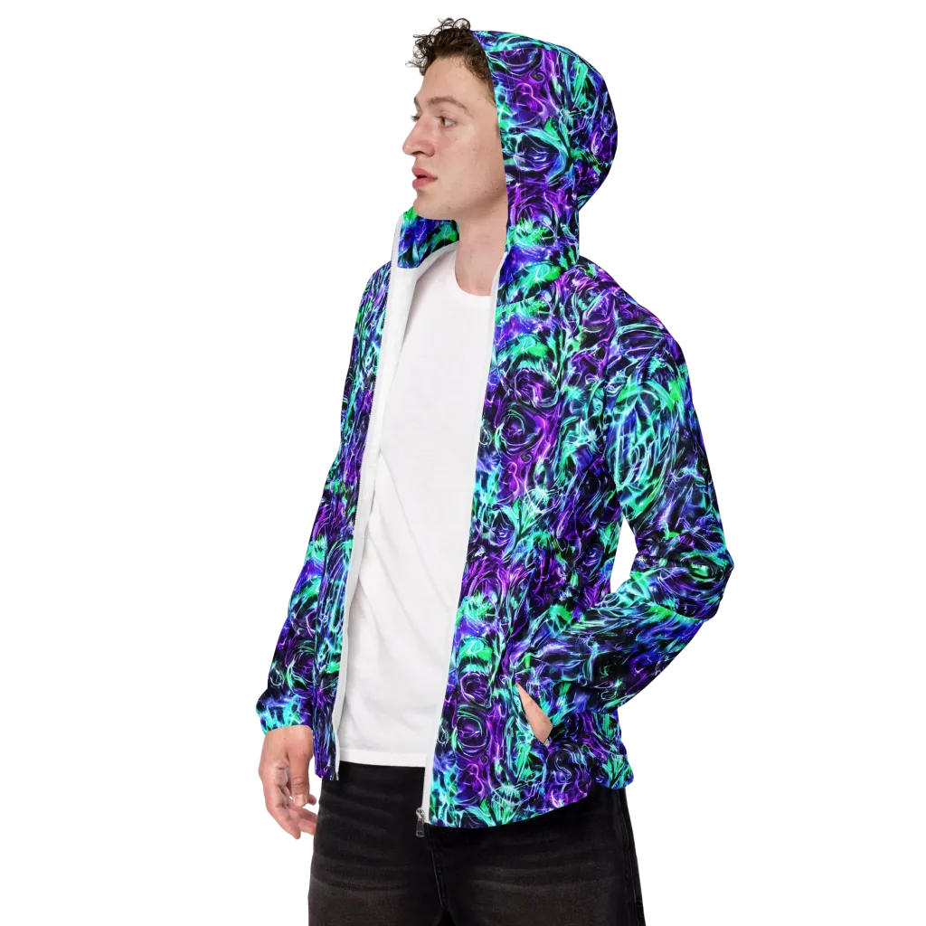 Liquid Afterglow on Men's Windbreaker — Left Front
