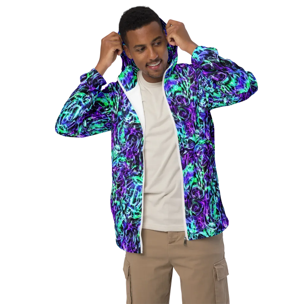 Liquid Afterglow on Men's Windbreaker — Front