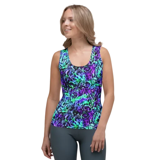 Liquid Afterglow on a Women's Tank Top