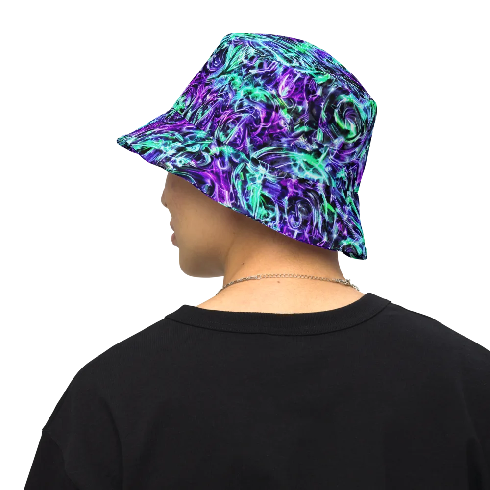 Liquid Afterglow on Reversible Bucket Hat — Back Inside