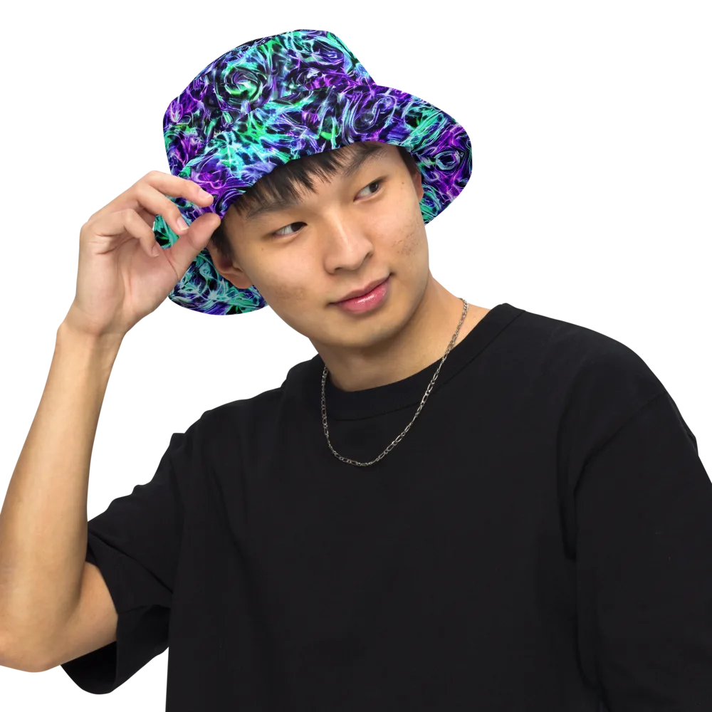 Liquid Afterglow on Reversible Bucket Hat — Front Inside