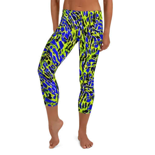 Lime Static on a Capri Leggings