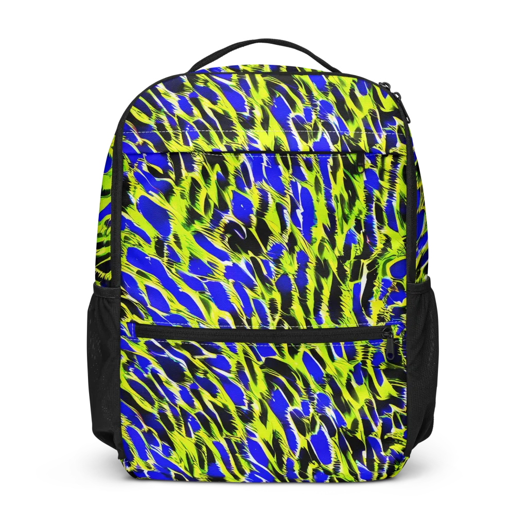 Lime Static on Utility Backpack — Front