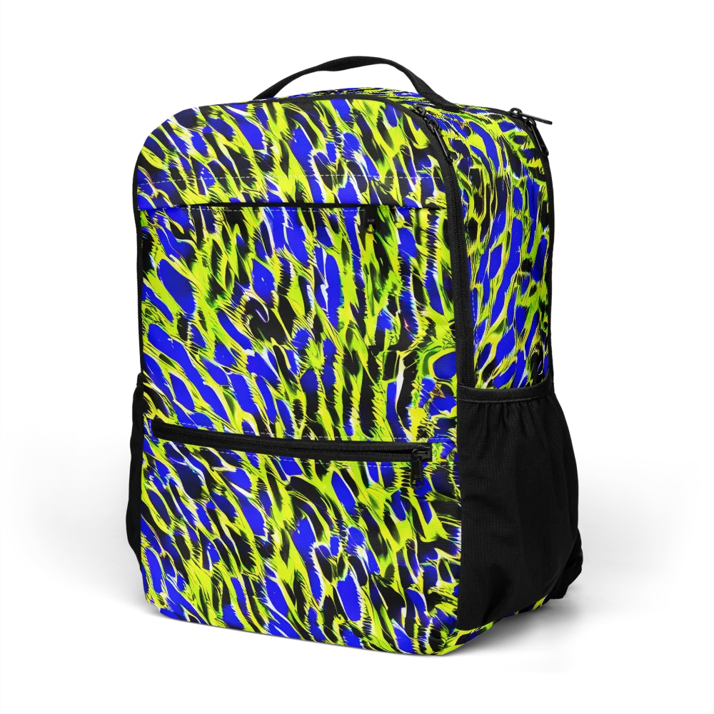 Lime Static on Utility Backpack — Left Front