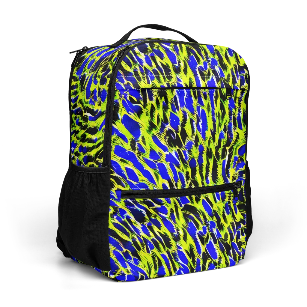 Lime Static on Utility Backpack — Right Front