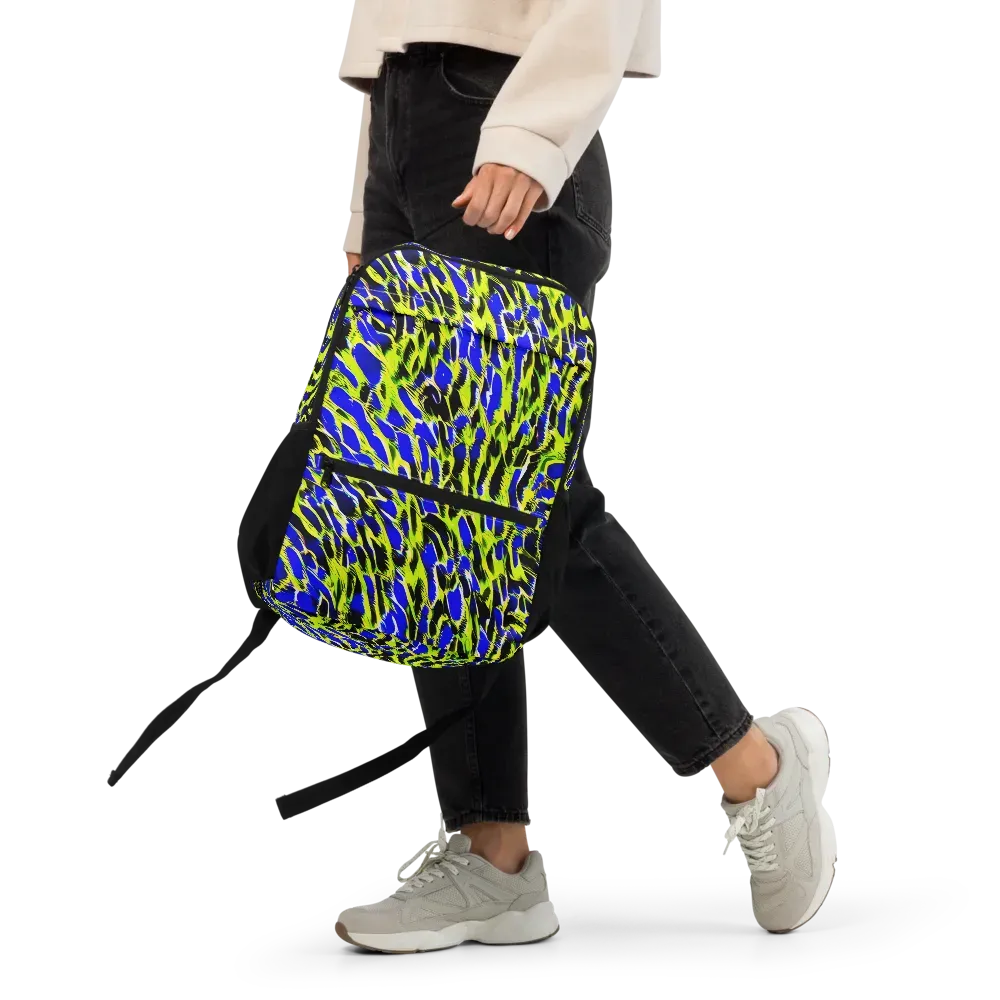 Lime Static on Utility Backpack — Front