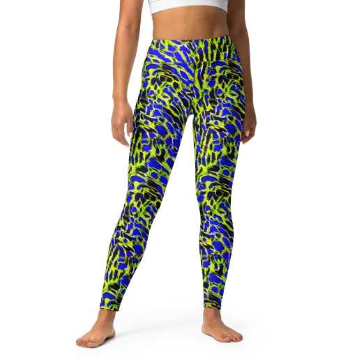 Lime Static on a Yoga Leggings