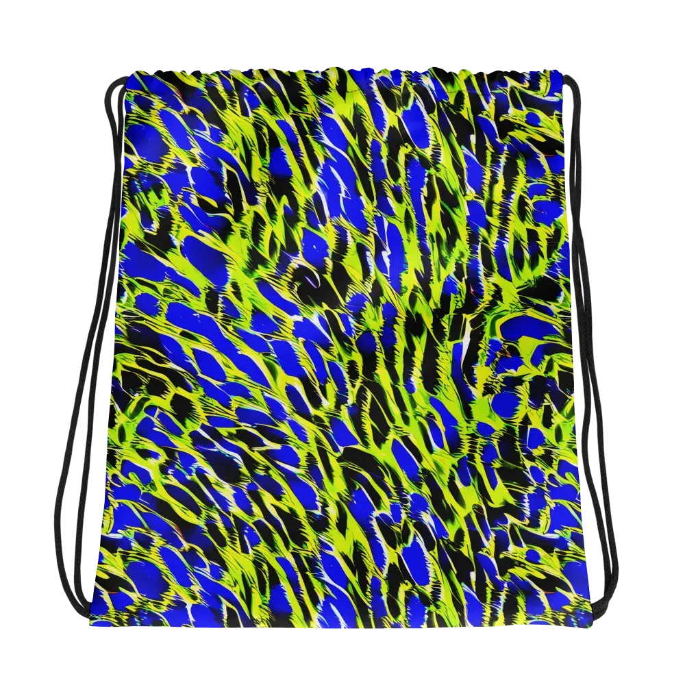 Lime Static on Drawstring Bag — Photo