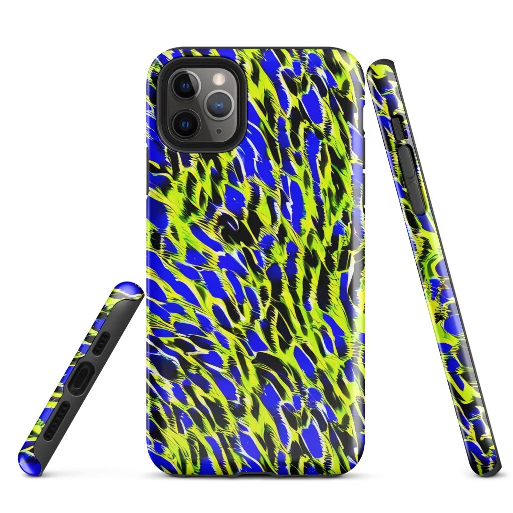 Lime Static on Tough Case for iPhone® — Front