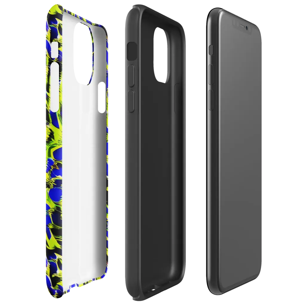 Lime Static on Tough Case for iPhone® — Right