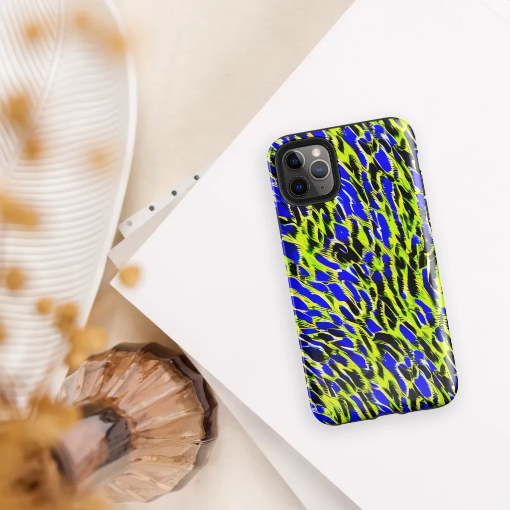 Lime Static on Tough Case for iPhone® — Front