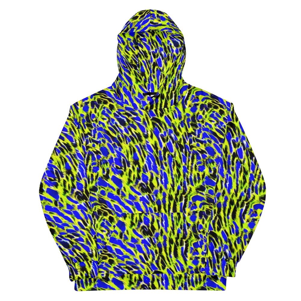 Lime Static on Cotton Hoodie — Front