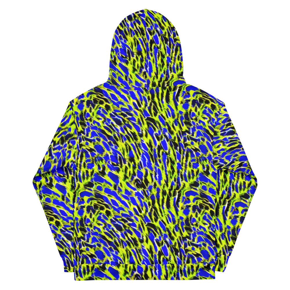 Lime Static on Cotton Hoodie — Back