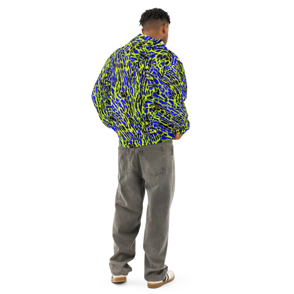 Lime Static on Cotton Hoodie — Back