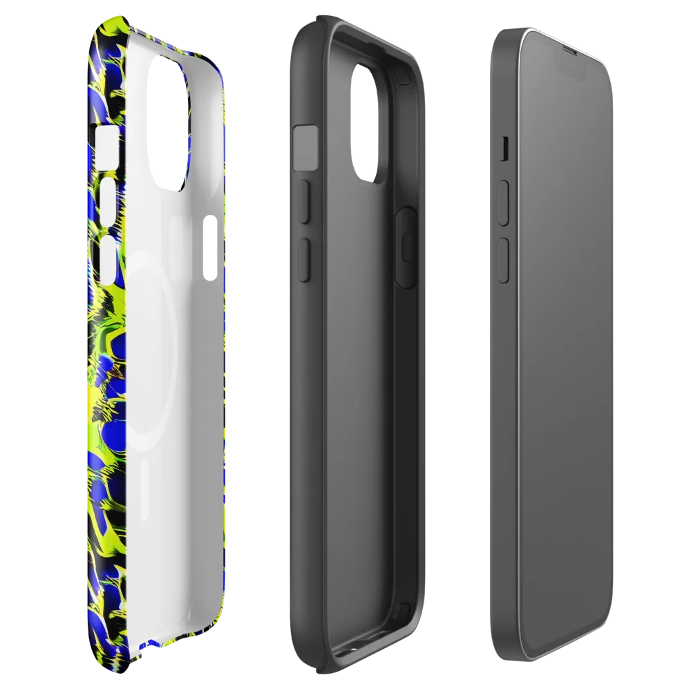 Lime Static on MagSafe Tough Case for iPhone® — Front