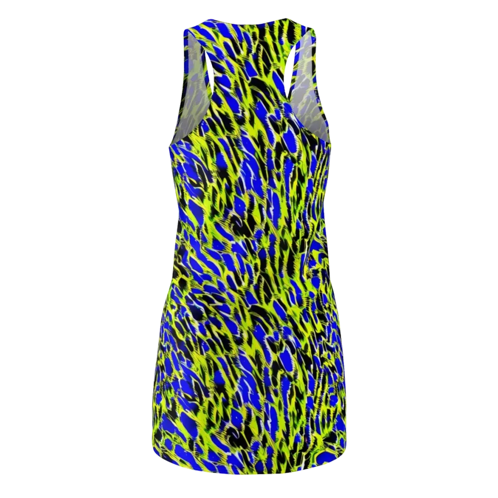Lime Static on Racerback Dress — Back