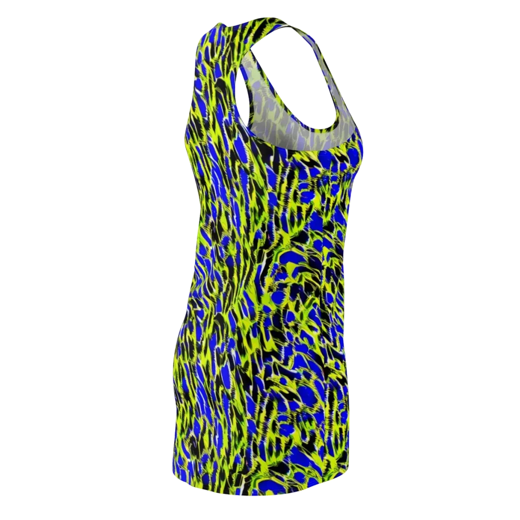 Lime Static on Racerback Dress — Back Side